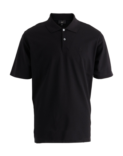 Shop Dunhill Man Polo Shirt Black Size S Cotton