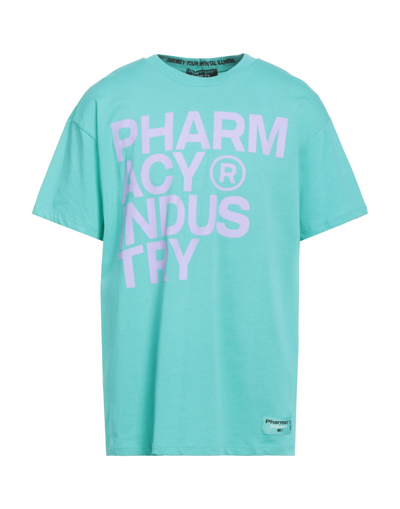 Shop Pharmacy Industry Man T-shirt Turquoise Size L Cotton In Blue