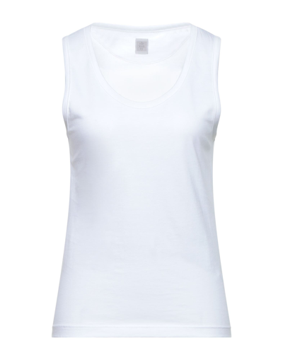 Shop Eleventy Woman Tank Top White Size Xl Cotton