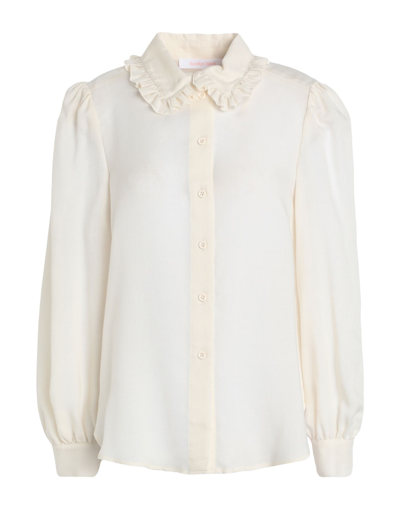 Shop See By Chloé Woman Shirt Ivory Size 10 Viscose In White