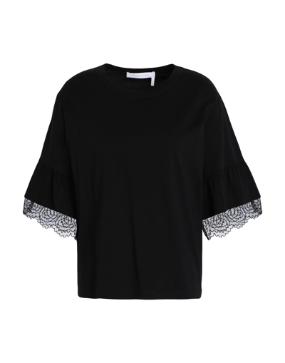 Shop See By Chloé Woman T-shirt Black Size M Cotton
