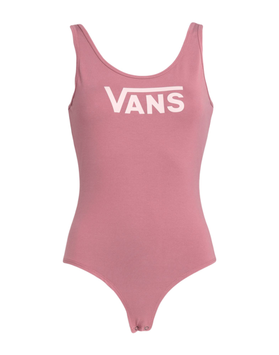 Shop Vans Woman Tank Top Pastel Pink Size L Cotton, Elastane