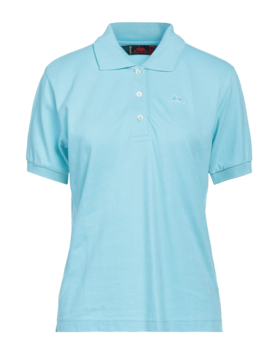 Shop Robe Di Kappa Woman Polo Shirt Turquoise Size S Cotton In Blue