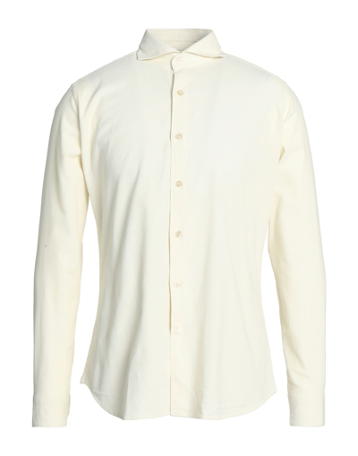 Shop Caliban 820 Man Shirt Ivory Size 17 ½ Cotton In White