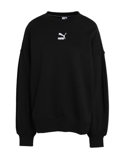 Shop Puma 535682-50 Classics Oversized Crew Tr Woman Sweatshirt Black Size Xs Cotton