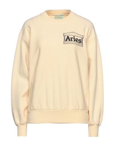 Shop Aries Woman Sweatshirt Beige Size Xl Cotton
