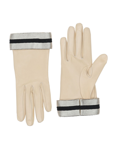 Shop Giorgio Armani Woman Gloves Beige Size L Lambskin
