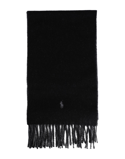 Shop Polo Ralph Lauren Man Scarf Black Size - Wool, Nylon