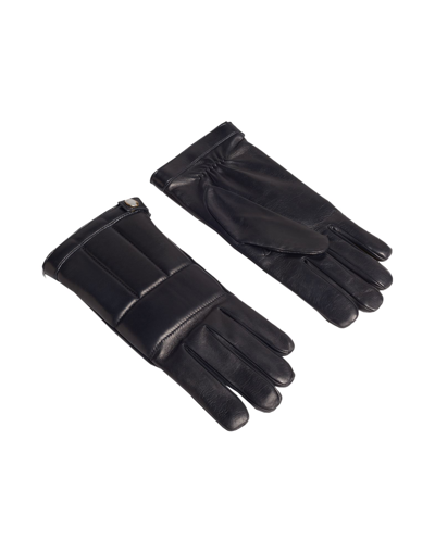 Shop Dunhill Man Gloves Black Size 10 Lambskin