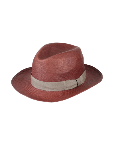 Shop Loro Piana Man Hat Cocoa Size 7 ⅛ Straw, Linen In Brown