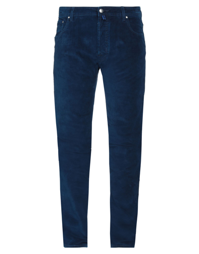 Shop Jacob Cohёn Pants In Dark Blue