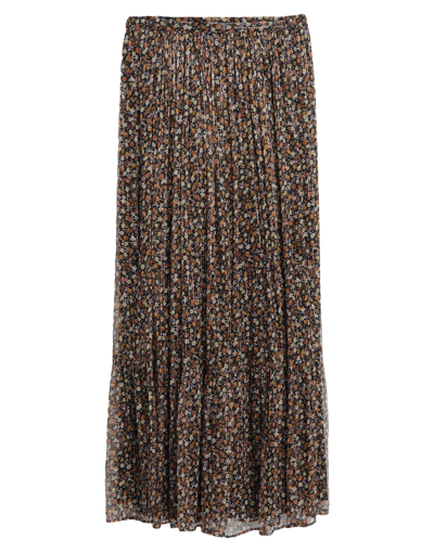 Shop Masscob Woman Maxi Skirt Dark Brown Size 8 Silk, Polyester