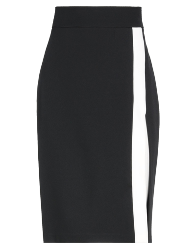 Shop Angela Mele Milano Woman Midi Skirt Black Size 6 Viscose, Polyester, Elastane