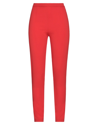 Shop Patrizia Pepe Woman Pants Red Size 4 Polyester, Elastane