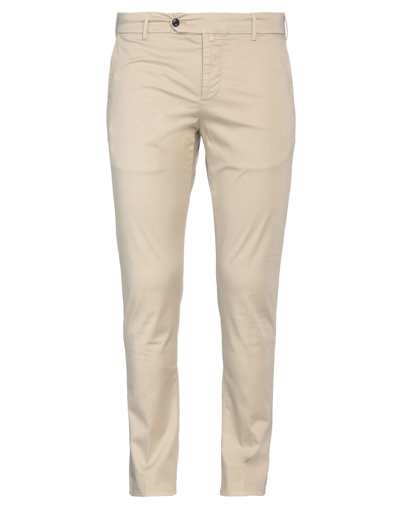Shop Dondup Man Pants Beige Size 33 Cotton, Elastane