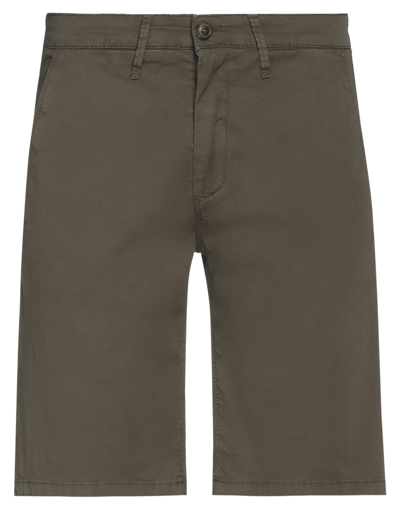 Shop Liu •jo Man Man Shorts & Bermuda Shorts Military Green Size 30 Cotton, Elastane