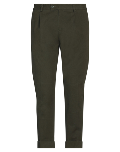 Shop Grey Daniele Alessandrini Man Pants Military Green Size 28 Cotton, Elastane