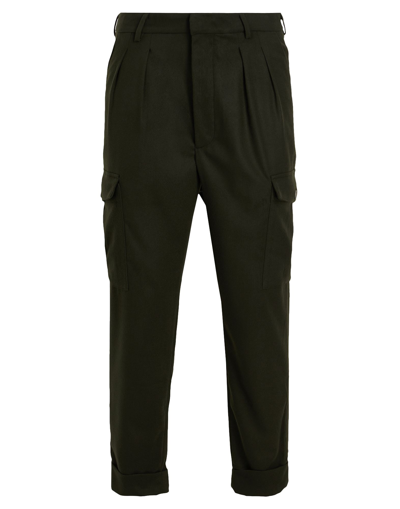 Shop 8 By Yoox Formal Cargo Trousers Man Pants Dark Green Size 30 Polyester, Viscose, Elastane