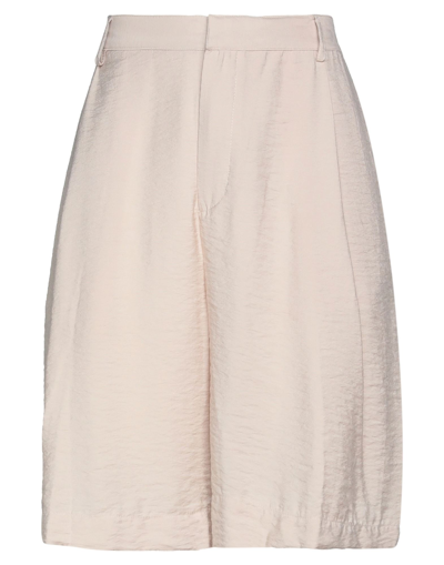 Elvine Woman Shorts & Bermuda Shorts Beige Size 4 Viscose, Polyester In Beige
