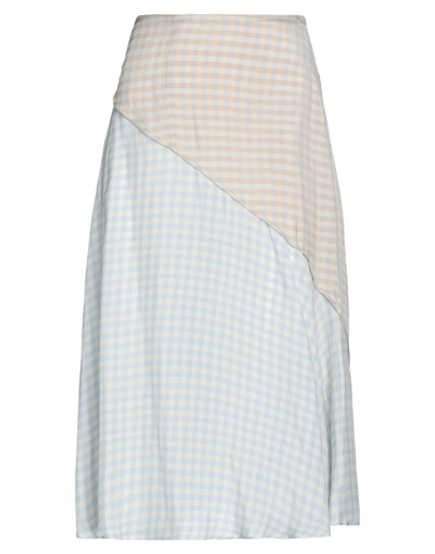 Shop Acne Studios Woman Midi Skirt Sky Blue Size 4 Viscose