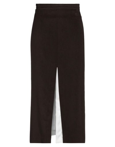 Shop Proenza Schouler Woman Midi Skirt Dark Brown Size 6 Viscose, Polyester, Elastane