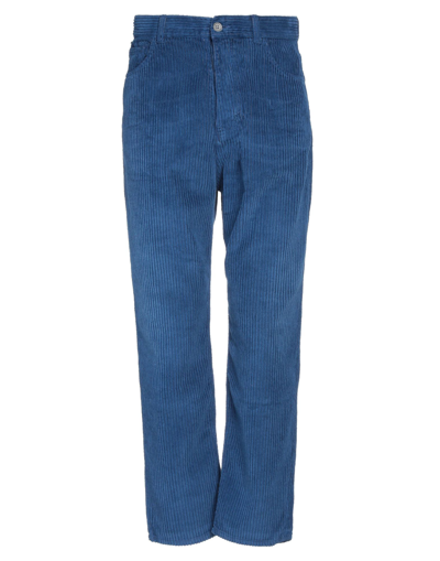 Shop Haikure Man Pants Bright Blue Size 34 Cotton, Polyester