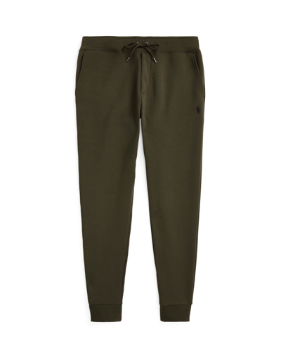 Shop Polo Ralph Lauren Double-knit Jogger Pant Man Pants Military Green Size L Cotton, Polyester