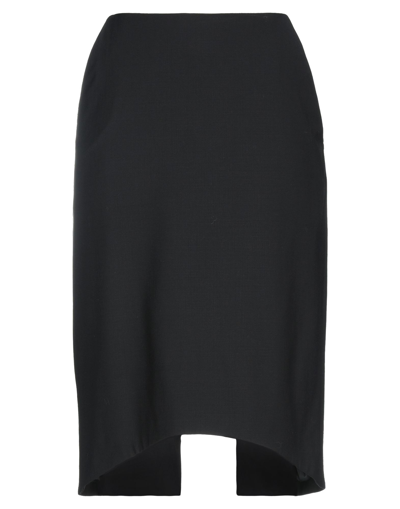 Shop Lorena Antoniazzi Woman Midi Skirt Black Size 6 Virgin Wool, Polyamide, Elastane