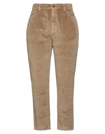 Shop Stella Mccartney Woman Pants Camel Size 31 Cotton In Beige