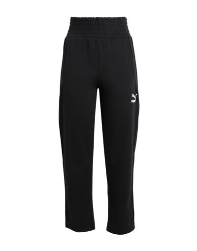 Shop Puma T7 High Waist Pants Dk Woman Pants Black Size Xl Cotton, Polyester