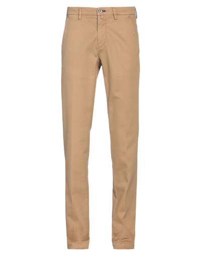 Shop Mason's Man Pants Camel Size 30 Cotton, Modal, Elastane In Beige