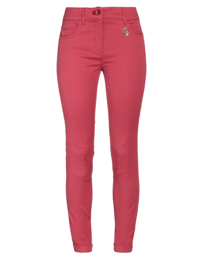 Shop Marella Sport Woman Pants Garnet Size 4 Cotton, Elastane In Red