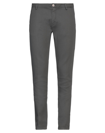Shop Aglini Man Pants Lead Size 33 Cotton, Elastane In Grey