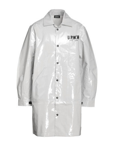 Shop Upww U. P.w. W. Man Overcoat Light Grey Size Xl Polyurethane