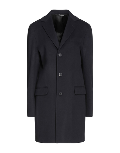 Shop Brian Dales Woman Coat Midnight Blue Size 12 Wool, Polyamide