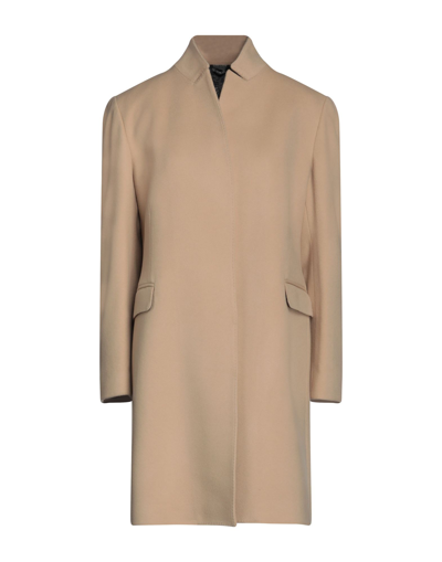 Shop Brian Dales Woman Coat Sand Size 8 Wool, Polyamide In Beige