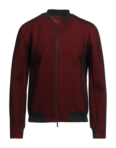 Shop Emporio Armani Man Jacket Red Size M Viscose, Elastane, Polyamide