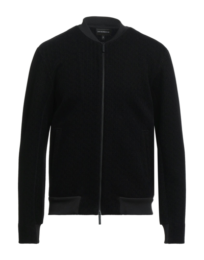 Shop Emporio Armani Man Jacket Black Size L Viscose, Elastane, Polyamide