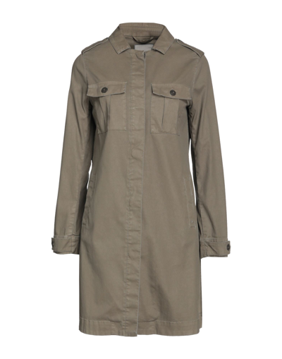Shop Spiewak Woman Overcoat & Trench Coat Military Green Size L Lyocell