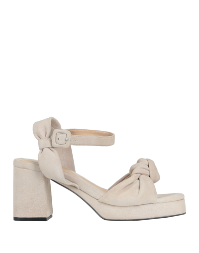 Shop Apepazza Woman Sandals Light Grey Size 8 Soft Leather