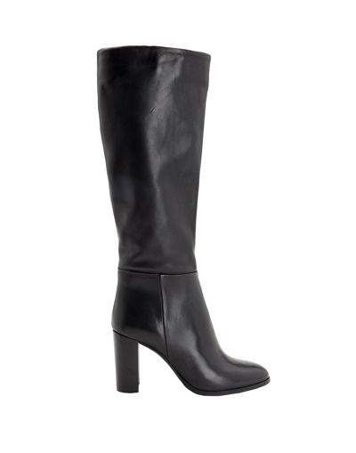 Shop Leonardo Principi Leather Heeled Tall Boots Woman Boot Black Size 7 Calfskin