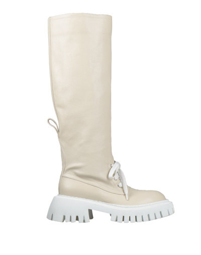 Shop Lerre Woman Boot Ivory Size 6 Soft Leather In White