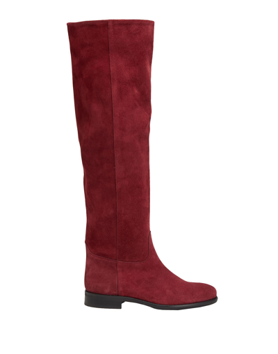Shop Leonardo Principi Woman Boot Garnet Size 7 Calfskin In Red