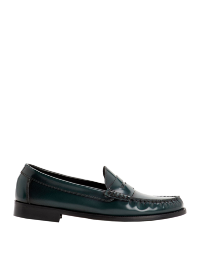Shop Leonardo Principi Man Loafers Dark Green Size 13 Calfskin