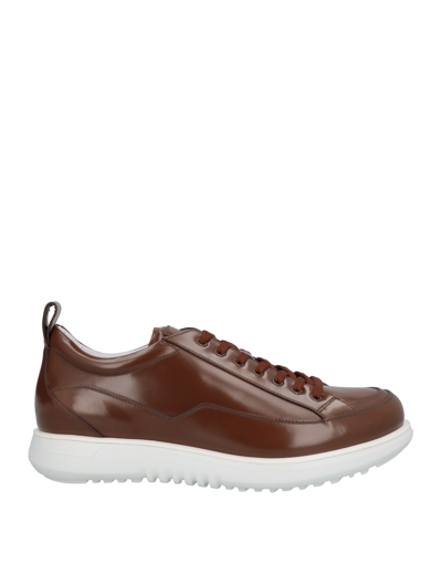 Shop Giorgio Armani Man Sneakers Brown Size 7 Soft Leather