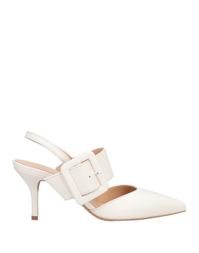 Shop Formentini Woman Pumps Ivory Size 8 Soft Leather In White