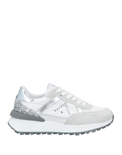 Shop Ed Parrish Woman Sneakers Light Grey Size 7 Soft Leather, Textile Fibers