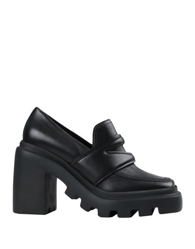 Shop Vic Matie Vic Matiē Woman Loafers Black Size 6 Soft Leather
