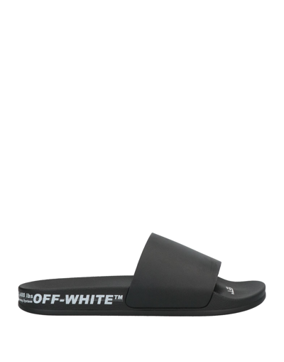 Shop Off-white Man Sandals Black Size 13 Textile Fibers