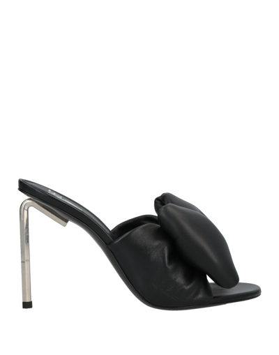 Off-white Woman Sandals Black Size 6 Textile Fibers In Black